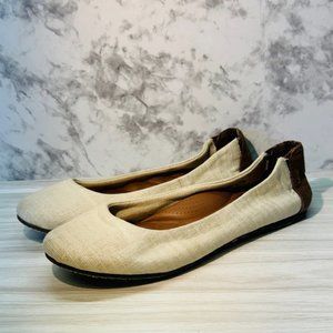 Reef Bella Costas Tropic Ballet Flats Size Women’s 7   Tan  Gold Tweed